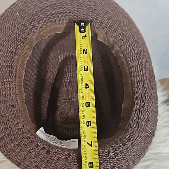 Vintage 1970s Dario of Italy Brown Cloche woven Hat - Picture 7 of 7